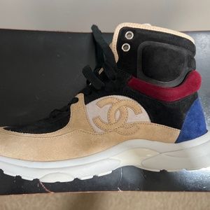 Chanel high top sneakers